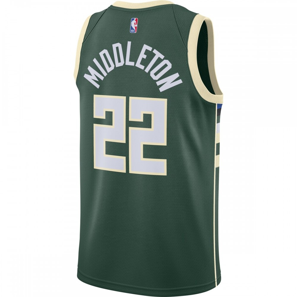 Khris Middleton Milwaukee Bucks 2020/21 Swingman Jersey Hunter Green - Icon Edition-Pro Kit Vault | Brand New 26/27 Sports Jerseys